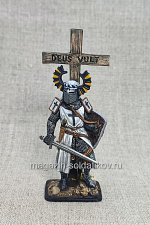 Миниатюра из олова Тевтонский рыцарь с крестом, 54 мм, Студия Большой полк - фото