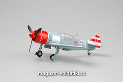 Масштабная модель в сборе и окраске Самолёт Ла-7 белый №93 Долгушин 1:72 Easy Model