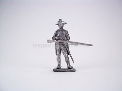 Солдатики из металла Прусский мушкетер (готовится к стрельбе) Магазин Солдатики (Prince August)
