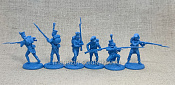 Солдатики из резиноподобного пластика Французская пехота (набор 6 шт., 40 мм) PBM - фото