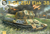 7213  Зенитная установка Flak 38 на базе танка T-34 MW Military Wheels  (1/72)