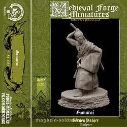 Сборная миниатюра из смолы Samurai 12-14 th, 54 mm Medieval Forge Miniatures