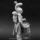 Сборная миниатюра из смолы Барабанщик роты инженеров Французской императорской гвардии, 54 мм, Chronos miniatures