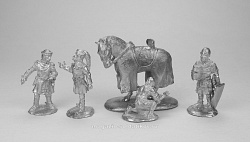Сборные фигуры из металла Средние века, набор №2 (5 фигур) 28 мм, Figures from Leon