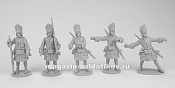 Сборные фигуры из смолы Гренадеры Петра I (набор 5 фигур), 28 мм, Кордегардия (Москва) - фото