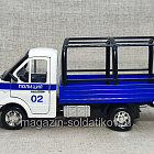 Масштабная модель в сборе и окраске (Q540-0123 Газель Полиция Технопарк 1/43) (Q540-0123 Газель Полиция Технопарк 1/43)