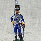 Миниатюра из олова Офицер русского гусарского полка 1805-07 гг., 54 мм, Студия Большой полк (ИЛ1420.12.02.54) (ИЛ1420.12.02.54)