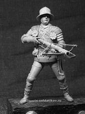 Сборная фигура из смолы Swiss crobowman 15 c, 75 mm. Mercury Models - фото