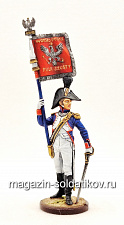 Миниатюра из олова Офицер орлоносец 6-го пехотного полка. Польша, 1810-14 гг., Студия Большой полк - фото
