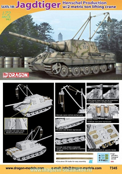 Сборная модель из пластика Д Танк Jagdtiger с 2-тонным краном (1/72) Dragon