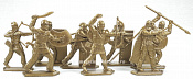 Солдатики из пластика Персы, 54 мм (8 шт, цвет-бронзовый, пластик, б/к), Воины и битвы - фото