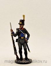 Миниатюра из олова Рядовой пехотного полка Адлеркройца. Швеция, 1809-10 гг, Студия Большой полк - фото