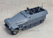 German Hanomag Halftrack (gray) w/insignia, 1:32 ClassicToySoldiers с экипажем - фото