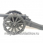 Солдатики из пластика Русское орудие. Северная война (графит) 52 мм, Солдатики ЛАД