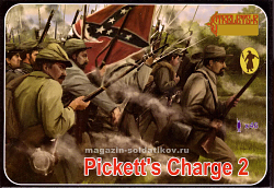 Солдатики из пластика Pickett's Charge 2 Gettisburg (1/72) Strelets (152(б/б)) (152(б/б))
