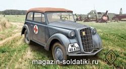 Сборная модель из пластика Olympia (кабриолет) штабной автомобиль, мод. 1937г. АСЕ (1/72)