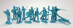 Солдатики из пластика Mexicans 2nd series 12 figures in 9 poses (light blue), 1:32 ClassicToySoldiers