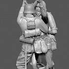 Сборная фигура из смолы Схватка красноармейца с солдатом Вермахта. 1941-42 г., 1:35, SOGA miniatures (SM 3014) (SM 3014)