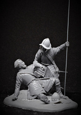 Сборная миниатюра из смолы Пикинеры полков нового строя (набор 1), XVII век, 54 мм, TRILOKA miniatures - фото