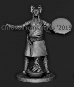 Сборная миниатюра из смолы Шаман 54 мм, Chronos miniatures (CHM-54189) (CHM-54189)