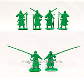 Солдатики из пластика Усиление, полк иноземного строя №2 (6 шт., зелёный) 1:32, Уфимский солдатик - фото