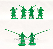 Солдатики из пластика Усиление, полк иноземного строя №2 (6 шт., зелёный) 1:32, Уфимский солдатик - фото