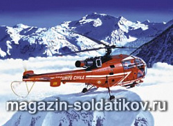 Сборная модель из пластика Вертолет Алуэтт III 1:72 Хэллер