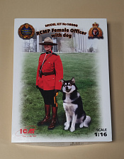 16008 RCMP Female Officer with dog ICM 1/16. Фигуры - фото