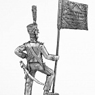 Миниатюра из олова 756 РТ Знаменосец гвардейских моряков Наполеона 1812 год, 54 мм, Ратник