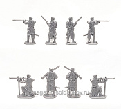 Солдатик из пластика Усиление. Выбранецкая пехота (8 фигурок, серебристый) 1:32, Уфимский солдатик - фото