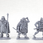 Материал - двухкомпонентный пластик Неандертальцы, выпуск №1, 54 мм (10 шт, серый цвет), Воины и битвы