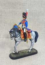 Миниатюра из олова Трубач гвардейских конных гренадер, Франция 1805-15 гг., 54 мм, Студия Большой полк - фото