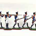 Солдатики из пластика Французская линейная пехота в бою, 1812 год (набор в росписи), Большой полк (Р014(54-010)) (Р014(54-010))