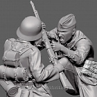 Сборная фигура из смолы Схватка сержанта РККА с солдатом Вермахта. 1941-42 г., 1:35, SOGA miniatures (SM 3012) (SM 3012)