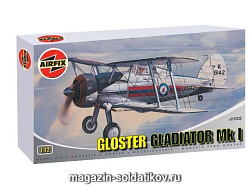 Сборная модель из пластика А Самолет GLOSTER GLADIATOR (1/72) Airfix (1002) (1002)