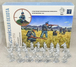 Фигурки из металла Австрийская пехота, 1914-16 гг. (24 шт) 28 мм АРЕС (RA-41) (RA-41)