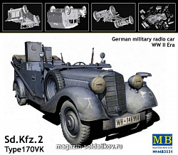 Сборные фигуры из пластика Sd.Kfz. 2 Type 170VK, German military radio car (1/35) Master Box