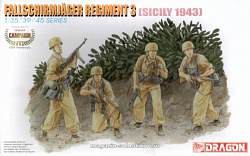 Сборные фигуры из пластика Д Fallschirmjager Regiment 3. Sicily 1943 (1/35) Dragon