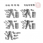 Сборные фигуры из смолы L.E.U. - Riot Control Squad (Female Enforcers), 28 мм, Артель авторской миниатюры «W»