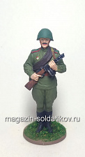 Гвардии красноармеец с ППШ, 1943-45 гг. СССР, 54мм - фото