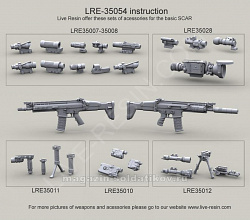 Аксессуары из смолы USSOCOM SCAR weapon system FN SCAR-L / Mk.16, 1:35, Live Resin