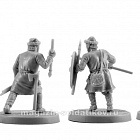 Сборная миниатюра из смолы Русь, набор №5, 4 фигуры, 28 мм, V&V miniatures