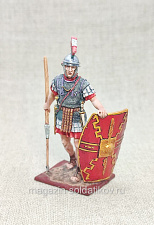 Миниатюра из олова Римский легионер, I век н.э., 54 мм, Студия Большой полк - фото