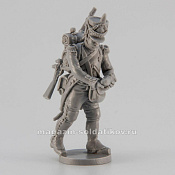 Сборная миниатюра из смолы Артиллерист с зарядом, Франция, 28 мм, Аванпост - фото