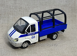 Масштабная модель в сборе и окраске (Q540-0123 Газель Полиция Технопарк 1/43) (Q540-0123 Газель Полиция Технопарк 1/43)
