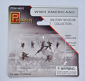 Фигурки из пластика, в росписи Американская пехота WWII, 1:144, Pegasus - фото