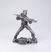 Миниатюра из олова 376 РТ Моряк с винтовкой, 54 мм, Ратник - фото