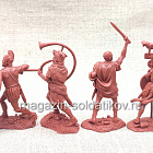 Солдатики из мягкого резиноподобного пластика Римские легионеры 3-1 вв до н.э., набор 8 шт, 1:32, Солдатики Публия