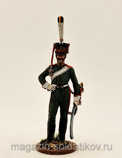 Миниатюра из олова Фейрверкер Лейб-гвардии конной артиллерии. Россия, 54 мм, Студия Большой полк