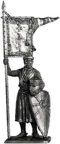Миниатюра из металла 225. Рыцарь ордена меченосцев, 1202-1237 гг. EK Castings